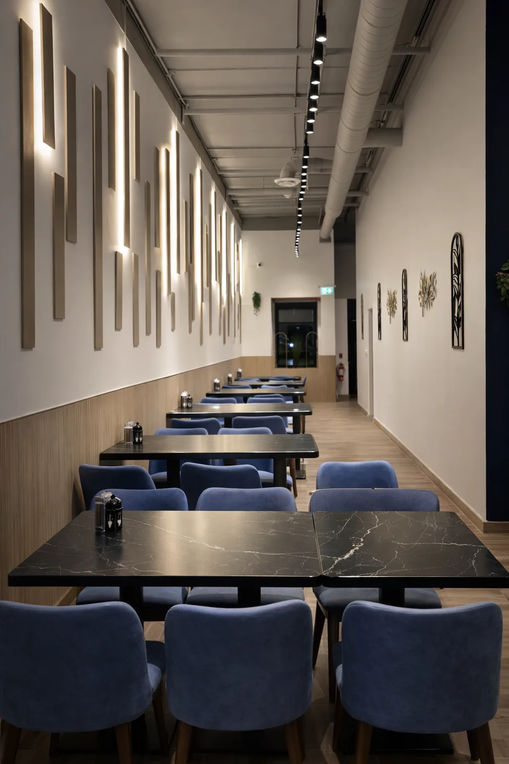 Inside Tiara restaurant — warm modern Persian decor